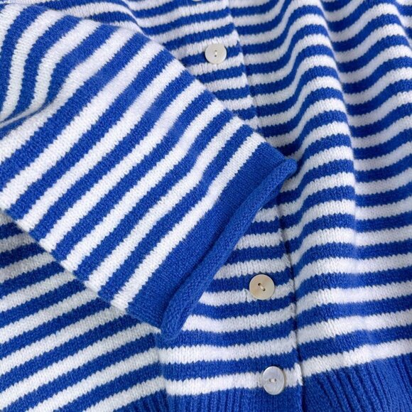 Casual Women's Vivid Style Street Loose Striped Knit Cardigan Sweater - Picture 2 of 10